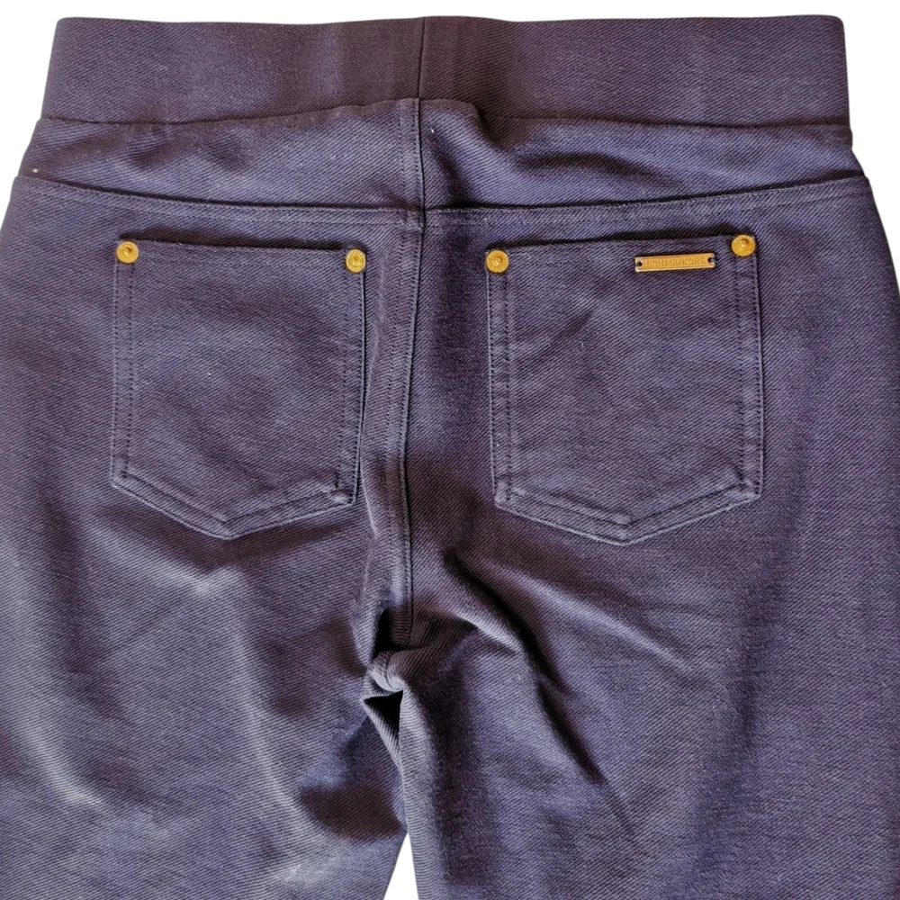 Michael Kors Stretch Pull On Slim Fit Blue Pants - Sz S - Picture 4 of 6
